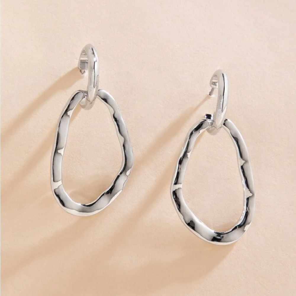 FREE With Purchase - Ricki's New With Tag Silver Oval Drop Earrings‎